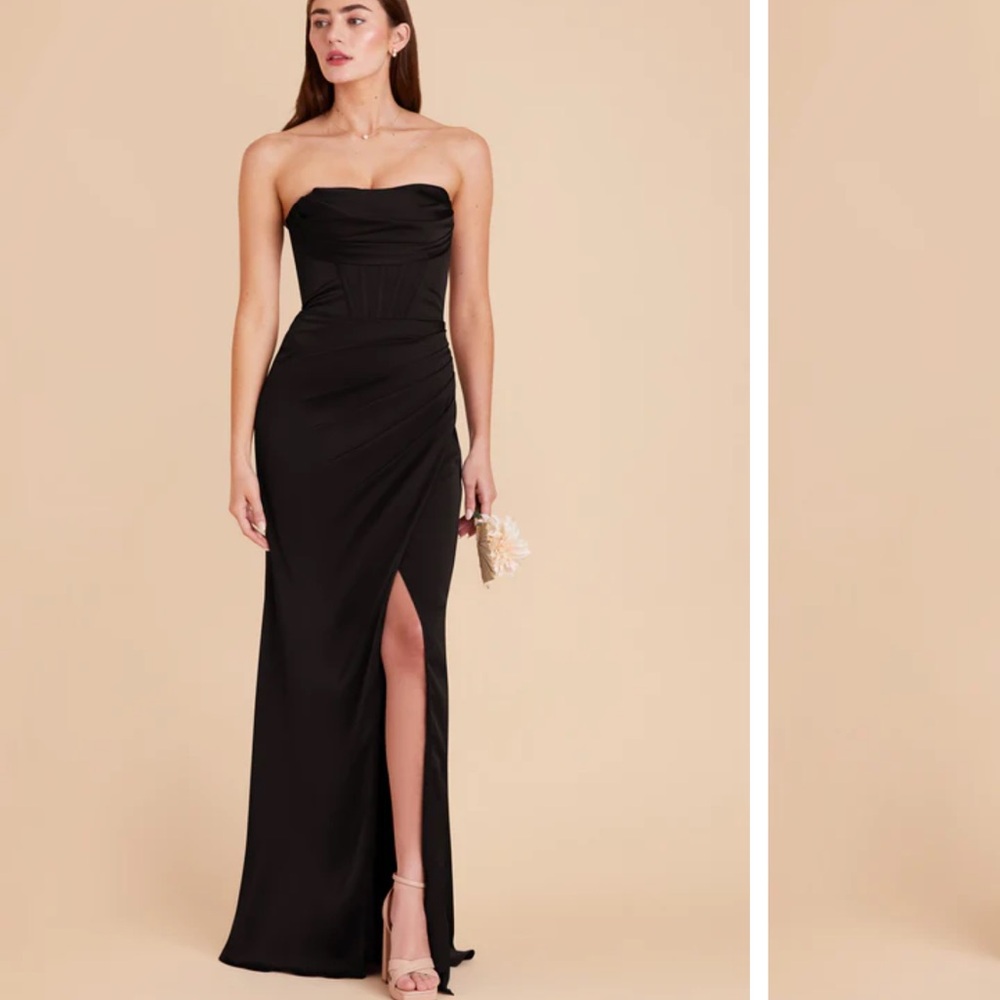 Birdy Grey Matte Satin Black Carrie Dress